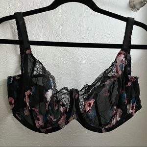 SALE🌸Panache Jasmine Balconette Bra UK 28HH Dark Rose